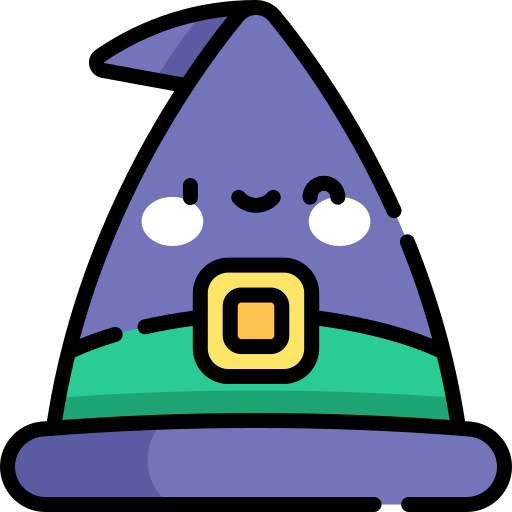 Witch hat Kawaii Lineal color icon