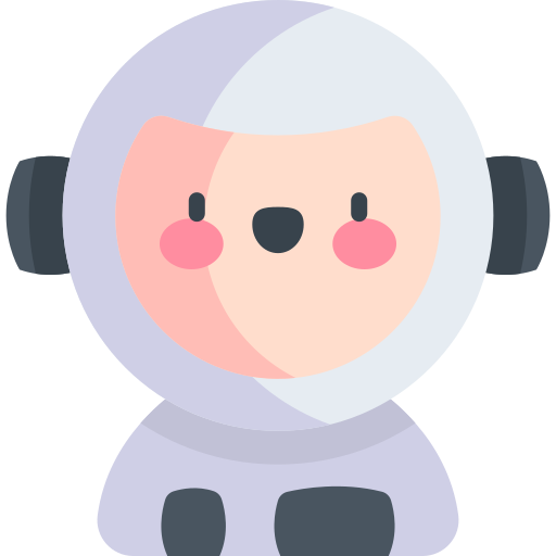 astronauta Kawaii Flat ikona