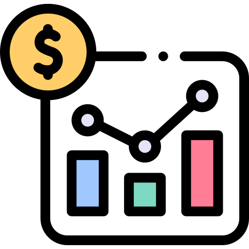 graph Detailed Rounded Lineal color icon