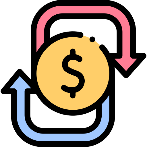 flujo de efectivo Detailed Rounded Lineal color icono
