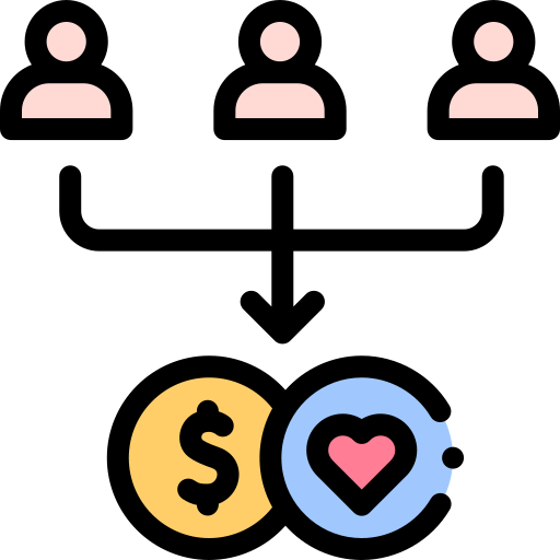 Charity Detailed Rounded Lineal color icon