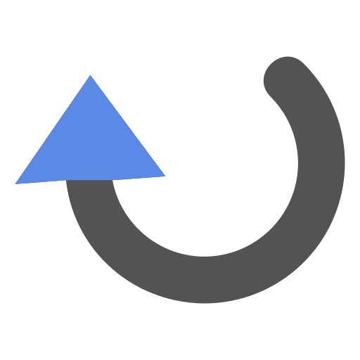 freccia circolare Generic Blue icona