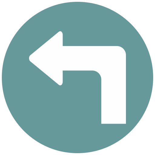 Turn left Generic Circular icon