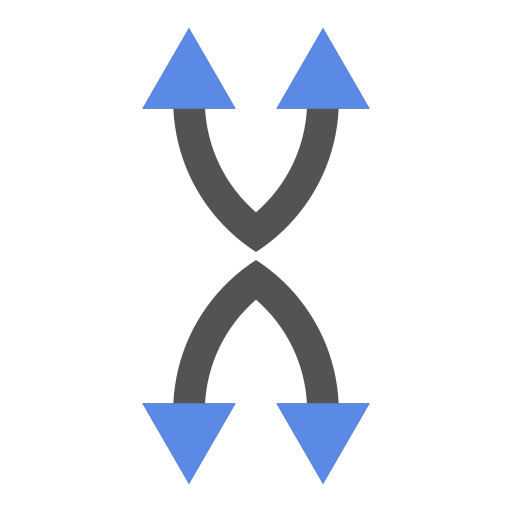 Противоположные стрелки Generic Blue иконка