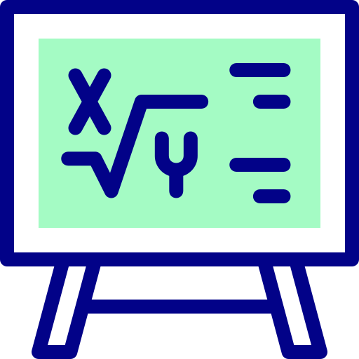 방정식 Detailed Mixed Lineal color icon