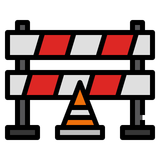 barrera de carretera Generic Outline Color icono