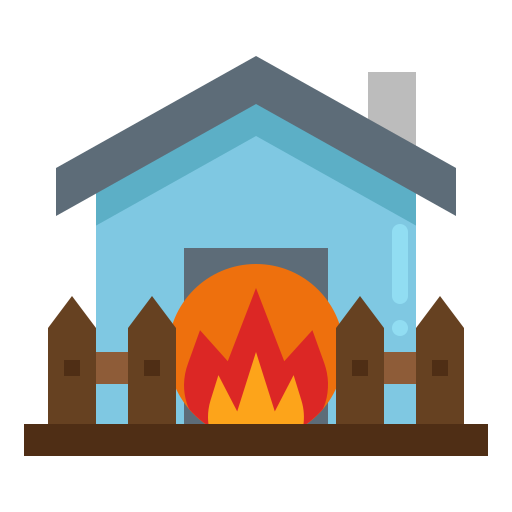 casa in fiamme Generic Flat icona