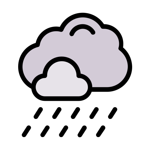 lloviendo Generic Outline Color icono
