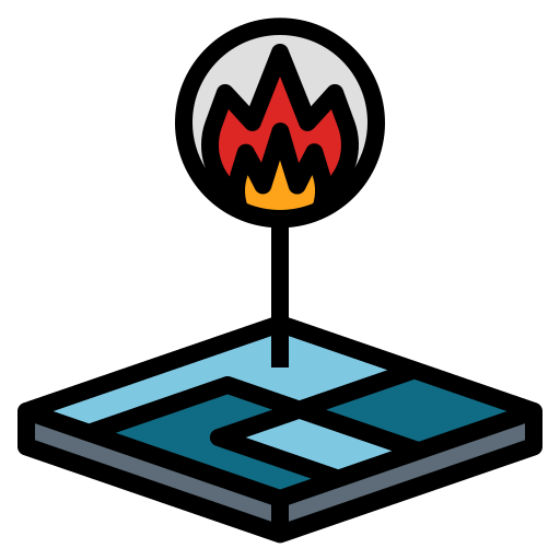 Fire location Generic Outline Color icon