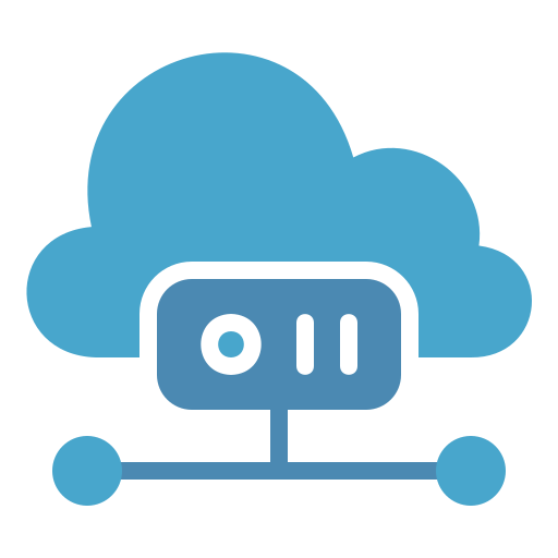 cloud opslag Generic Blue icoon