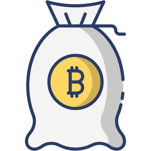 bolsa de bitcoins Generic Outline Color icono