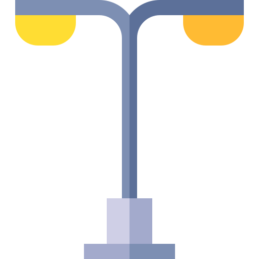 iluminação pública Basic Straight Flat Ícone