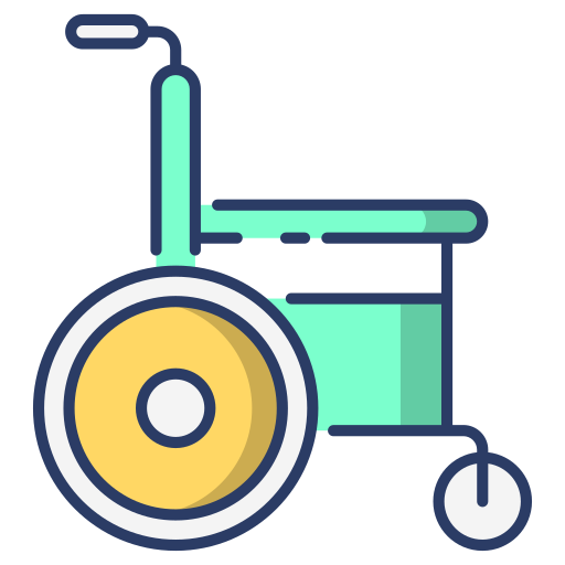 cadeira de rodas Generic Outline Color Ícone