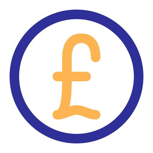 Pound Generic Outline Color icon