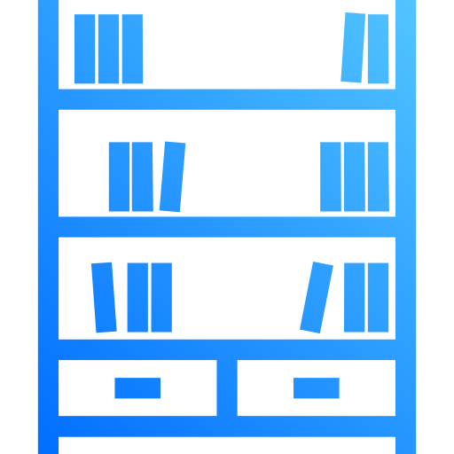 półka na książki Generic Gradient ikona