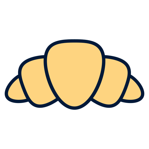 Croissant Generic Outline Color icon