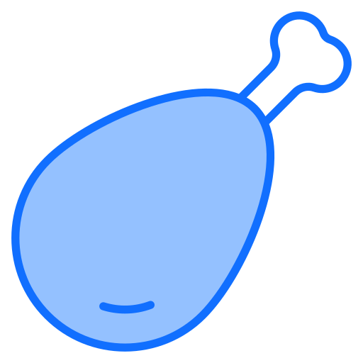 Chicken leg Generic Blue icon
