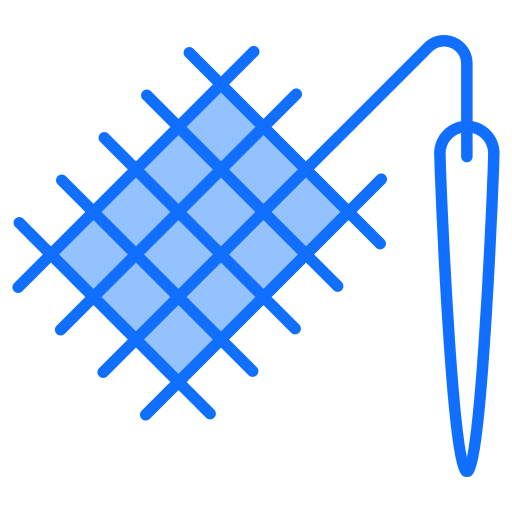 Cross stitch Generic Blue icon