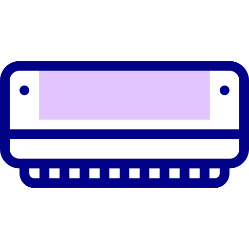 하모니카 Detailed Mixed Lineal color icon