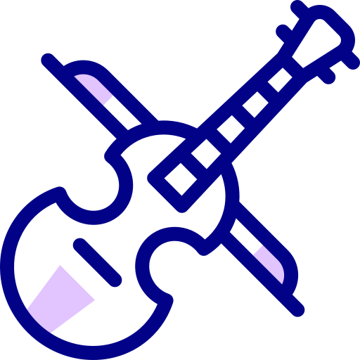 Violin Detailed Mixed Lineal color icon