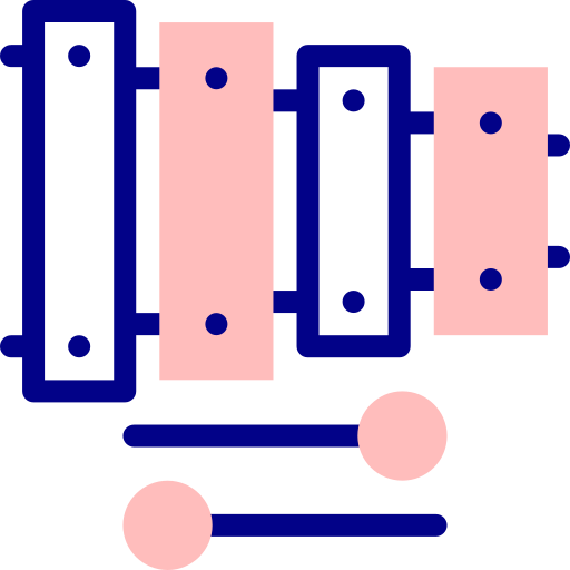 xilofono Detailed Mixed Lineal color icona