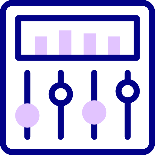 Equalizer Detailed Mixed Lineal color icon