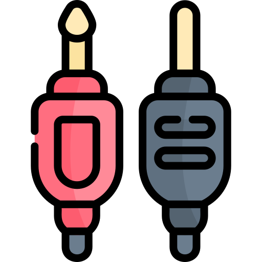 Audio jack Kawaii Lineal color icon