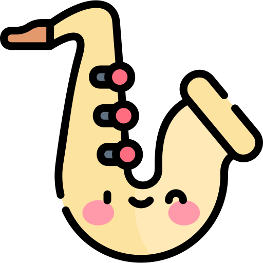 saxophon Kawaii Lineal color icon