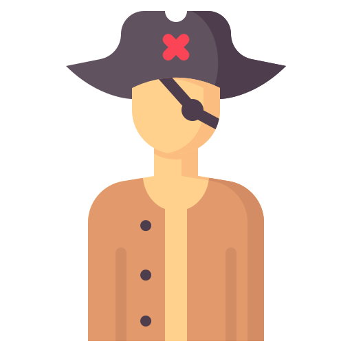 pirata Generic Flat icono