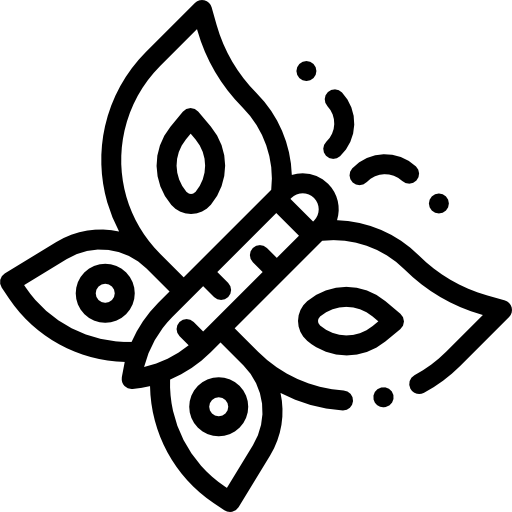 Бабочка Detailed Rounded Lineal иконка