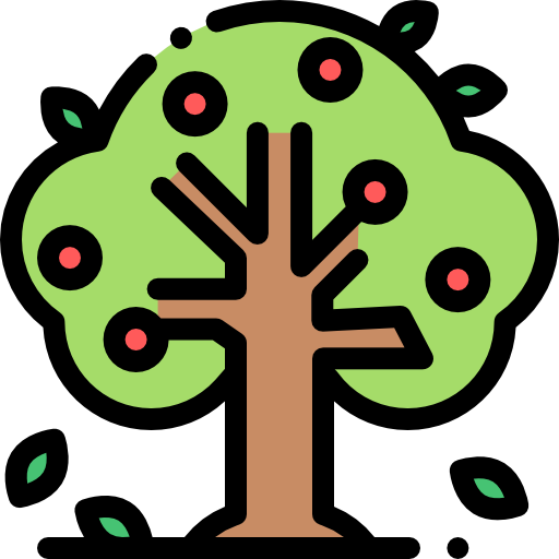 Fruit tree Detailed Rounded Lineal color icon