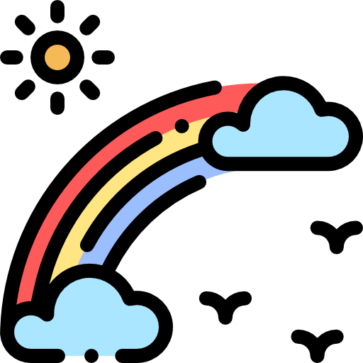 tęcza Detailed Rounded Lineal color ikona