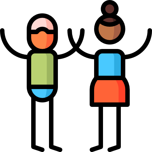 Acceptance Puppet Characters Lineal Color icon