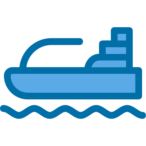 Speed boat Generic Blue icon