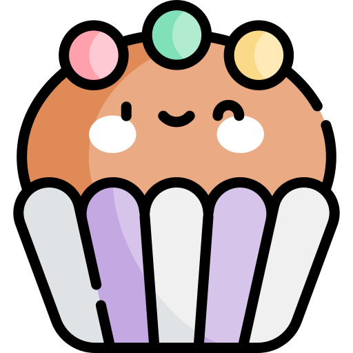 cupcake Kawaii Lineal color icon