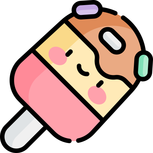 Ice cream stick Kawaii Lineal color icon