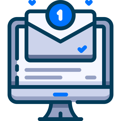 Inbox mail Generic Blue icon