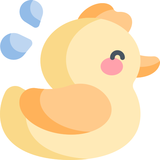 Rubber duck Kawaii Flat icon