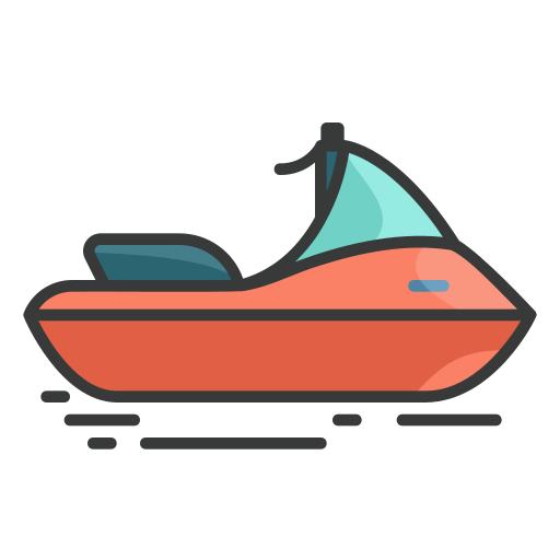 jet ski Generic Outline Color icon
