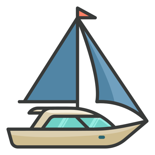 jacht Generic Outline Color icoon