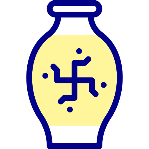 花瓶 Detailed Mixed Lineal color icon