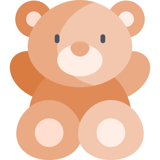 oso de peluche Kawaii Flat icono