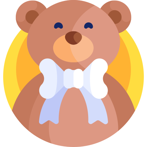 oso de peluche Detailed Flat Circular Flat icono