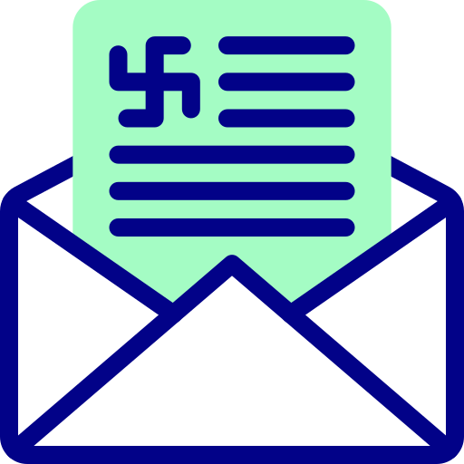 手紙 Detailed Mixed Lineal color icon