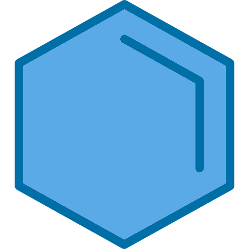 zeshoek Generic Blue icoon