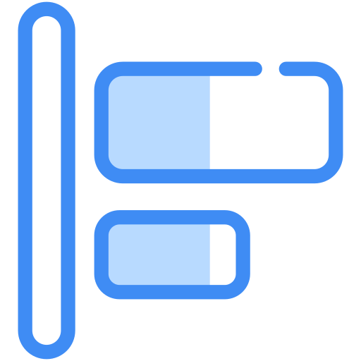 왼쪽 정렬 Generic Blue icon