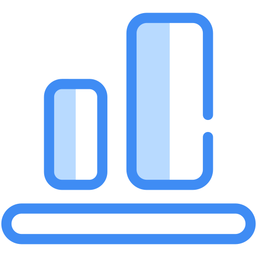 Bottom alignment Generic Blue icon