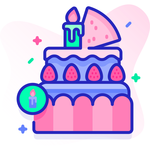 誕生日ケーキ Special Ungravity Lineal color icon