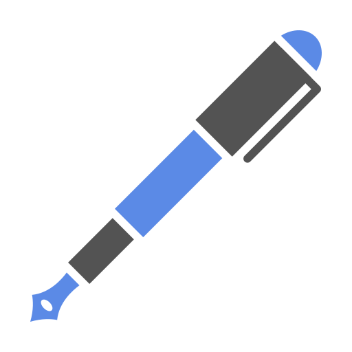 pluma fuente Generic Blue icono