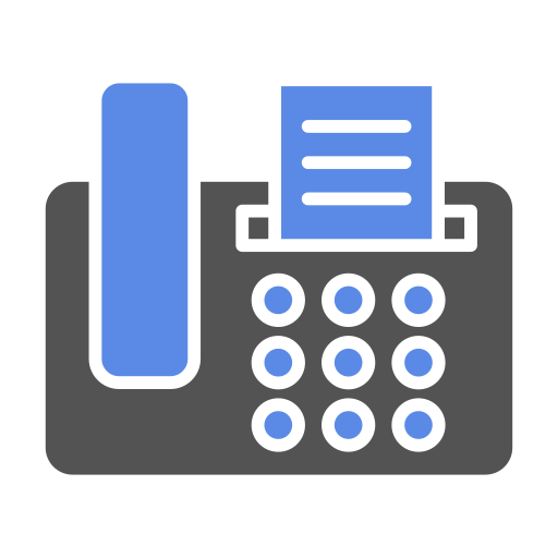 maquina de fax Generic Blue Ícone